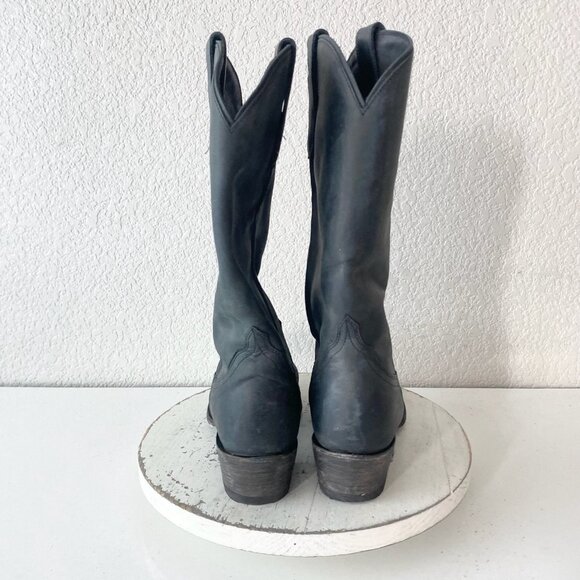 Lane EMMA JANE Womens Cowboy Boots 9.5 Matte Black Western Cowgirl Mid Calf Tall - Picture 3 of 11